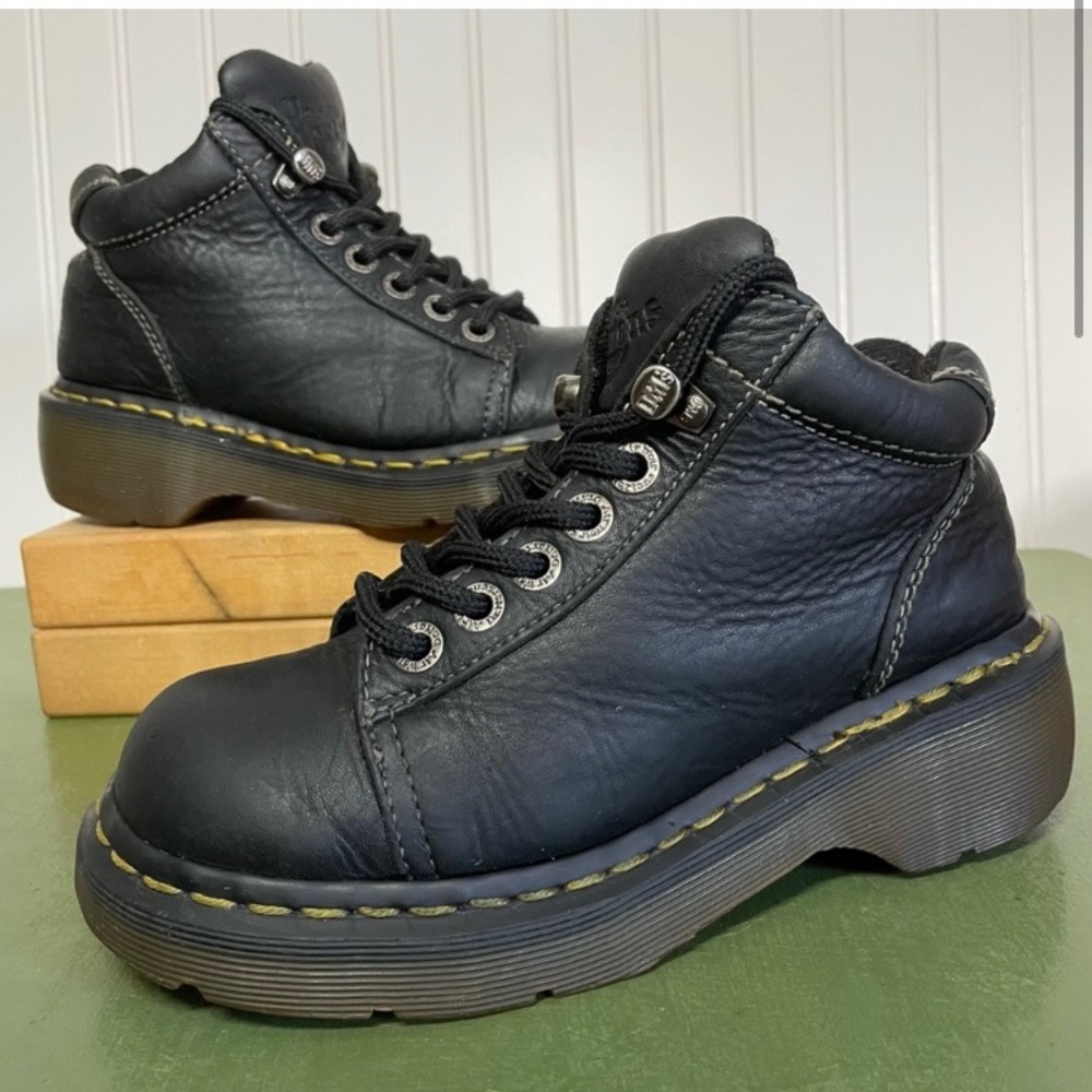 Black Vintage Dr. Marten Chunky Platform Boots